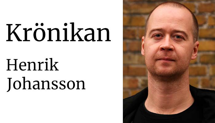 Henrik Johansson är författare. Bild: Anna Klara Åhrén.