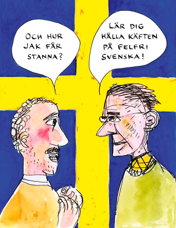 Liberalerna, Moderaterna och Sverigedemokraterna kräver spåktest för nya medborgare. Bild: Robert Nyberg.