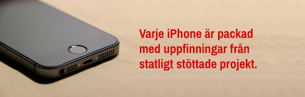 Varje iPhone är packad med uppfinningar från statligt stöttade projekt. Bild:pixabay.com