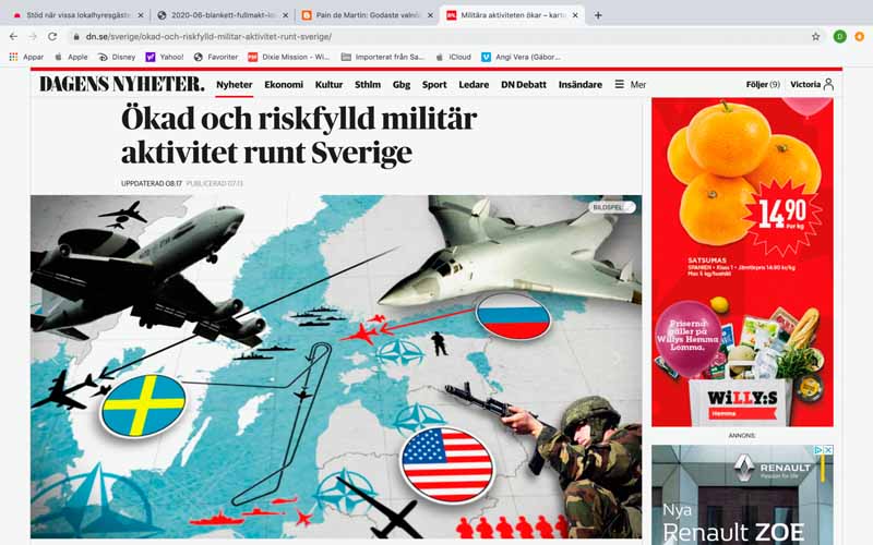 Dagens Nyheter larmar än en gång om Ryssland.