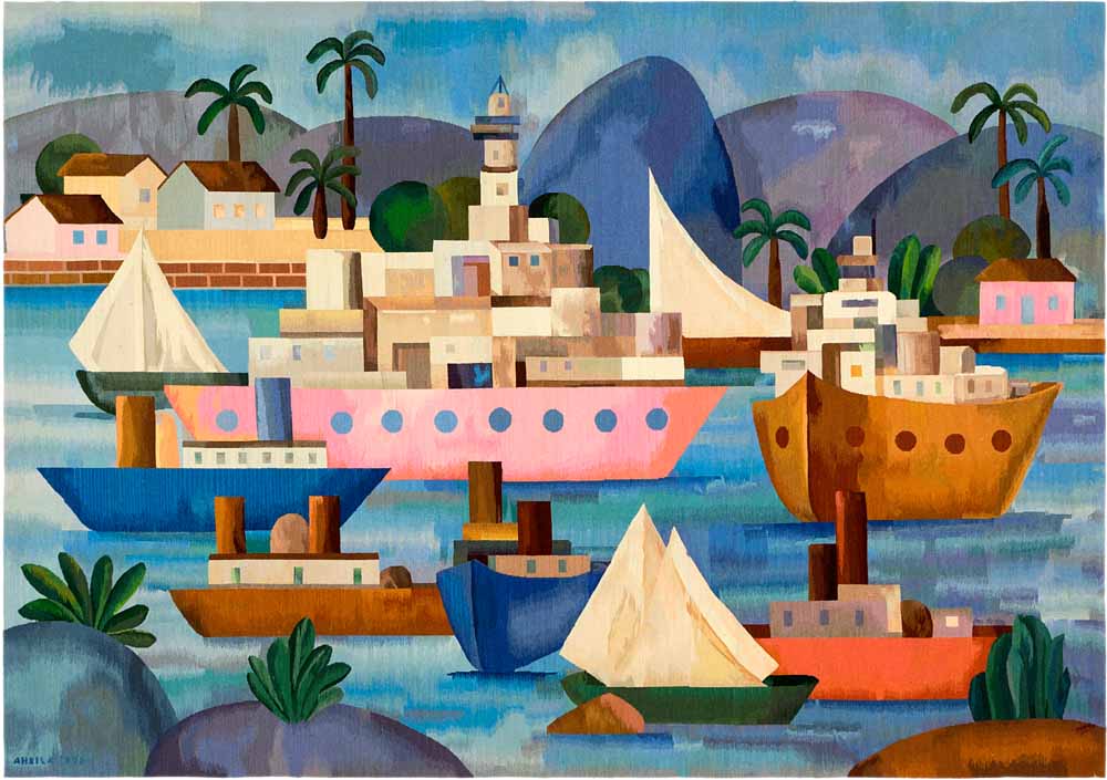 Tarsila do Amaral: Tapecaria o porto, 1953.Bild:Divulgacao/By Kamy