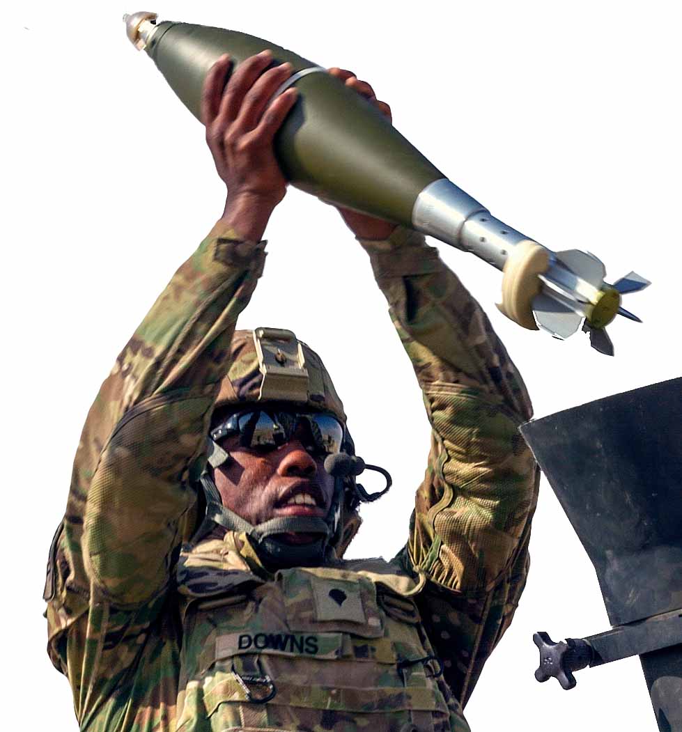 Soldat från USA på skjutövning i Qatar 2018. Bild: US Army, David Wa/Alamy Stock Photo.