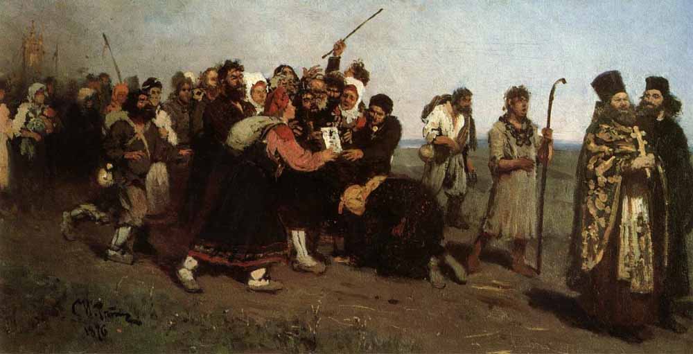 Bild: Ilja Repin: Religiös procession, 1877