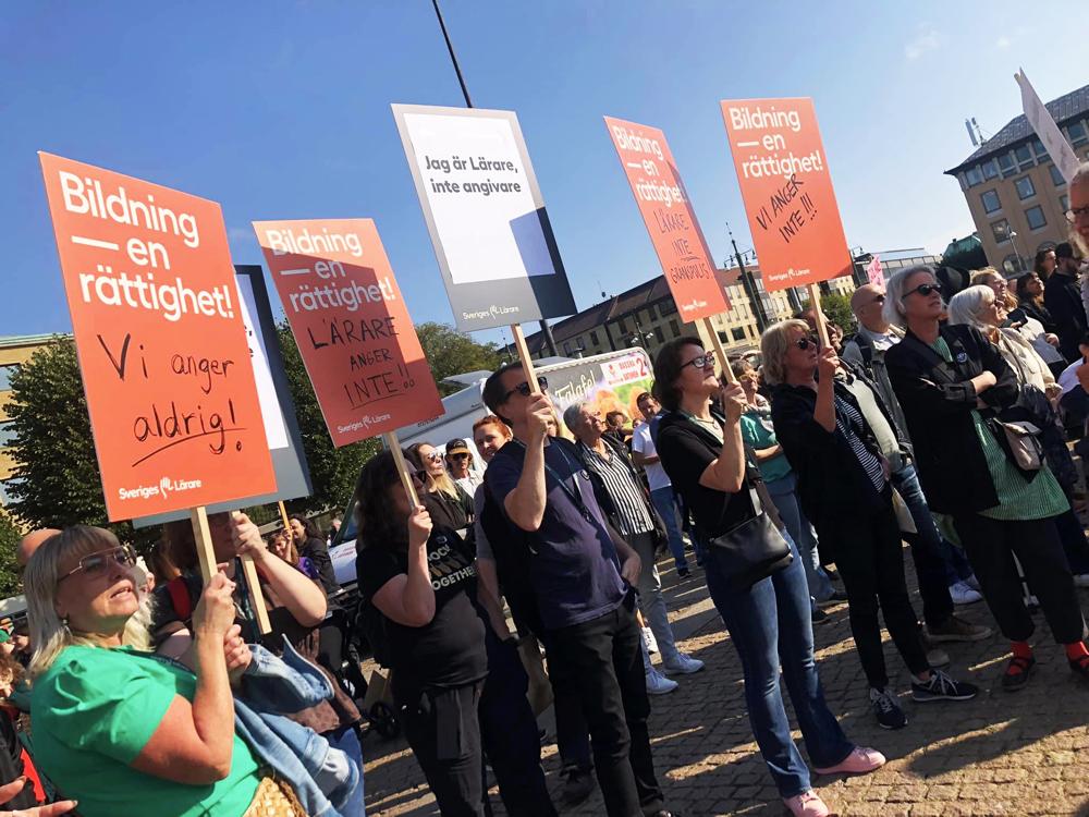 Protest mot angiverilagen Göteborg, hösten 2023. Foto: Artur Szandrowski