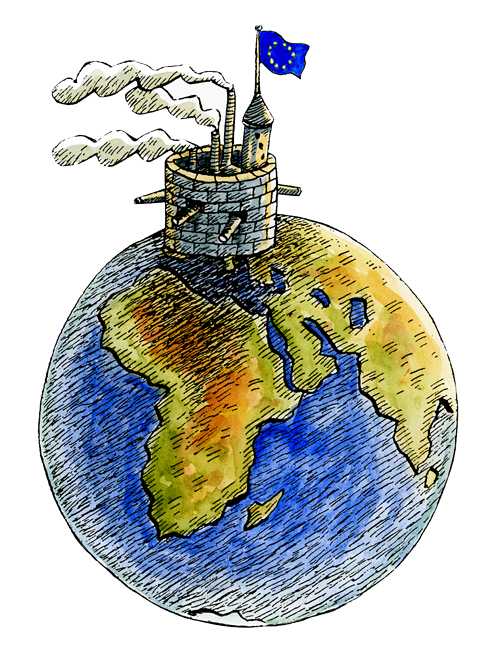 Innanför EU:s murar är vi utanför den alliansfria gemenskapen. Bild: Robert Nyberg.